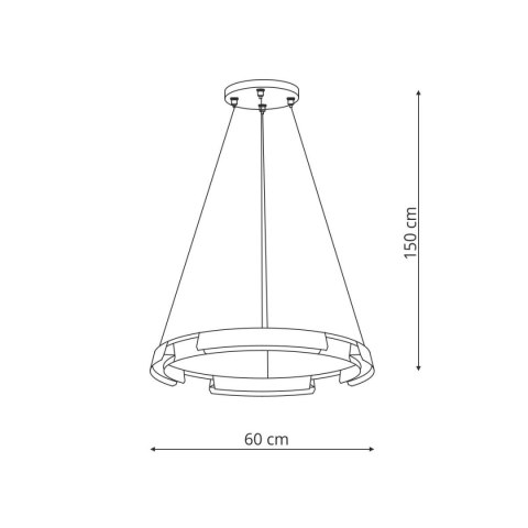 Lampa wisząca Tura 60 cm złota LED CCT