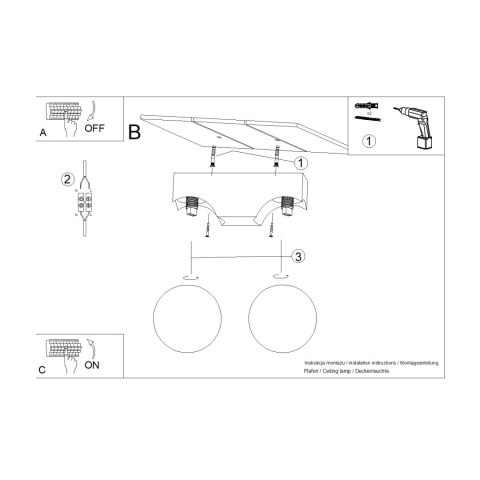 Plafon BULBO 2 naturalne drewno Plafon BULBO 2 naturalne drewno