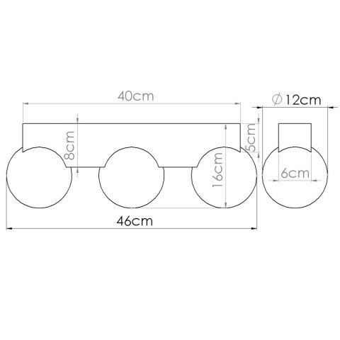 Plafon BULBO 3 naturalne drewno Plafon BULBO 3 naturalne drewno