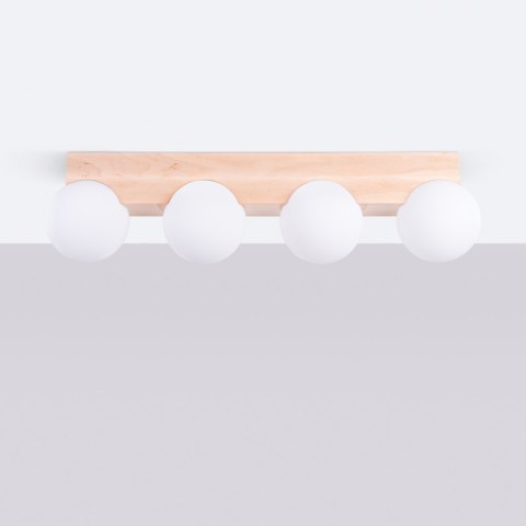 Plafon BULBO 4 naturalne drewno Plafon BULBO 4 naturalne drewno