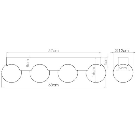 Plafon BULBO 4 naturalne drewno Plafon BULBO 4 naturalne drewno
