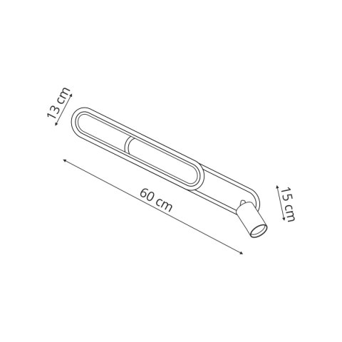 Spot Parma 1 długi czarny 1xGU10 LED CCT