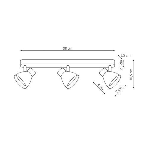 Dravo 3 spot biały 3xGU10