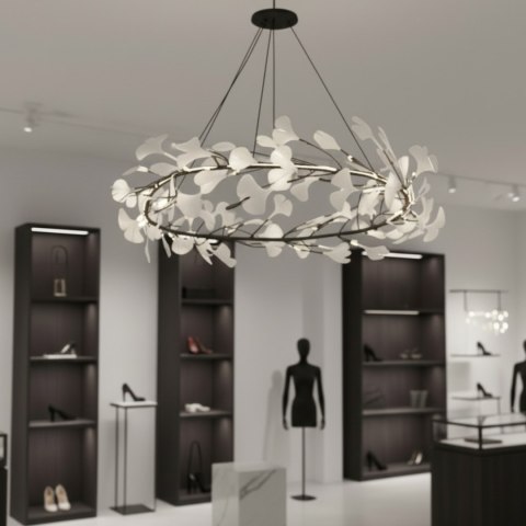 Lampa wisząca BOTANIKA czarno biała 80 cm