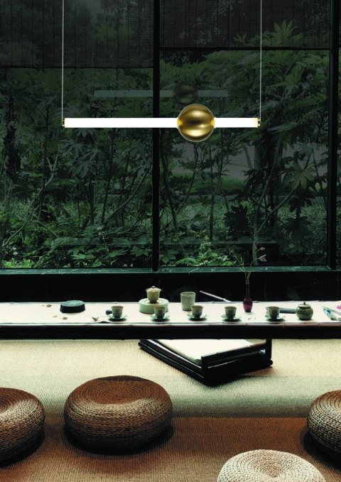 Lampa wisząca O-LINE LED 63 cm złoty połysk