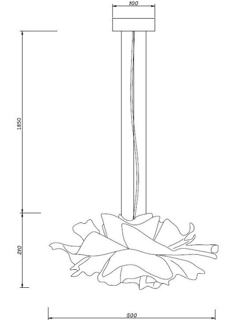 Lampa wisząca PEONY biała 50 cm