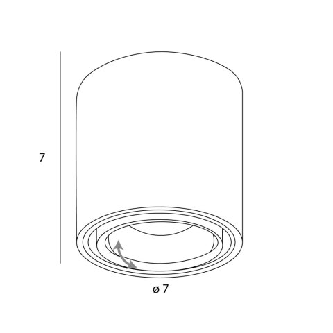 MAXLIGHT C0256 LAMPA SUFITOWA FIX 6W BIAŁA