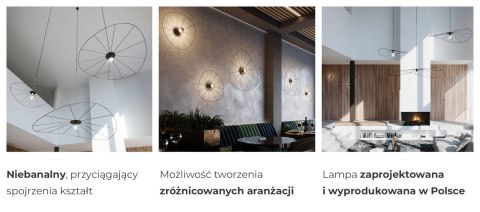 Kinkiet / Plafon ESKOLA 140 czarny Kinkiet / Plafon ESKOLA 140 czarny