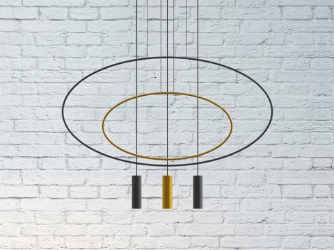 Lampa wisząca HOLAR 2 czarna Lampa wisząca HOLAR 2 czarna