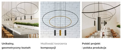 Lampa wisząca HOLAR 2 czarna Lampa wisząca HOLAR 2 czarna