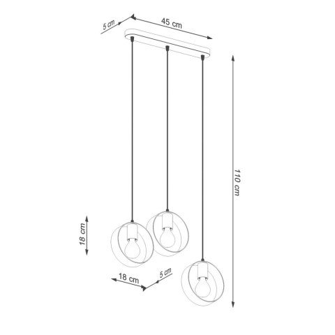 Lampa wisząca TITRAN 3 biała Lampa wisząca TITRAN 3 biała
