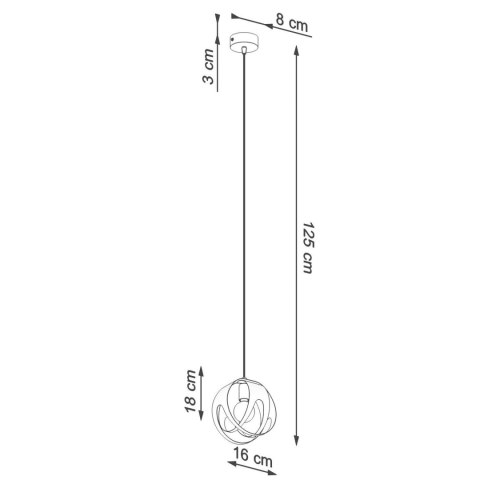 Lampa wisząca TULOS 1 biała Lampa wisząca TULOS 1 biała