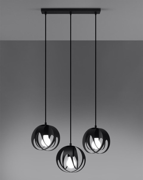 Lampa wisząca TULOS 3L czarna Lampa wisząca TULOS 3L czarna
