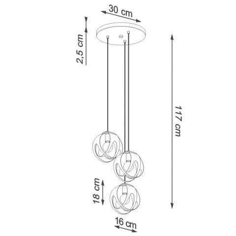 Lampa wisząca TULOS 3P biała Lampa wisząca TULOS 3P biała