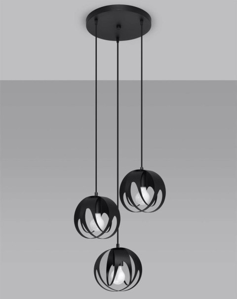 Lampa wisząca TULOS 3P czarna Lampa wisząca TULOS 3P czarna