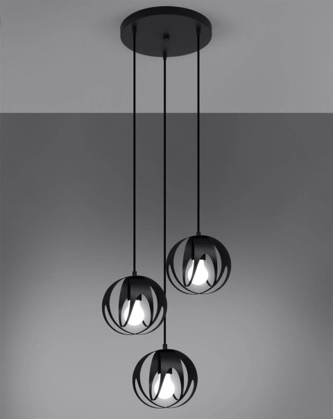 Lampa wisząca TULOS 3P czarna Lampa wisząca TULOS 3P czarna