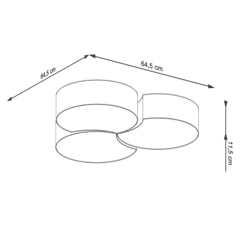 Plafon CIRCLE 3B biały Plafon CIRCLE 3B biały