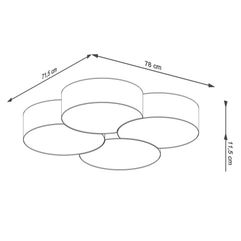 Plafon CIRCLE 4 biały Plafon CIRCLE 4 biały