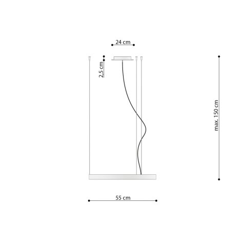 Żyrandol RIO 55 czarny LED 3000K Żyrandol RIO 55 czarny LED 3000K