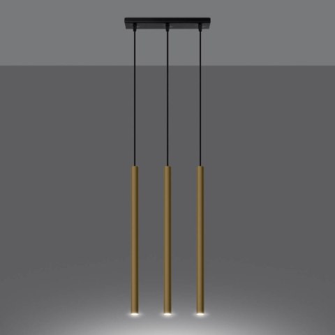 Lampa Wisząca PASTELO 3L złoty połysk Lampa Wisząca PASTELO 3L złoty połysk