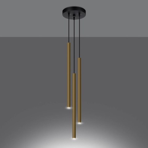 Lampa Wisząca PASTELO 3P złoty połysk Lampa Wisząca PASTELO 3P złoty połysk