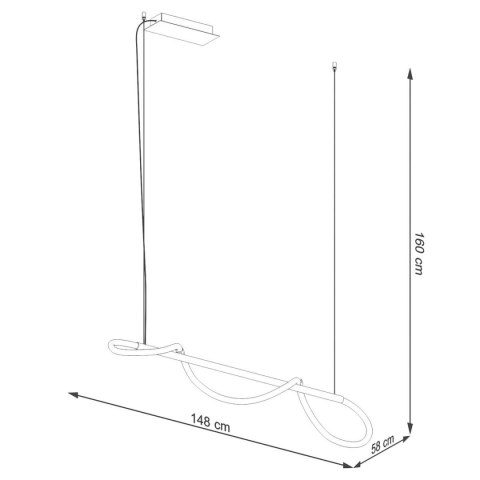 Lampa wisząca GALAKSE 148 czarna LED 2700-6500K Lampa wisząca GALAKSE 148 czarna LED 2700-6500K