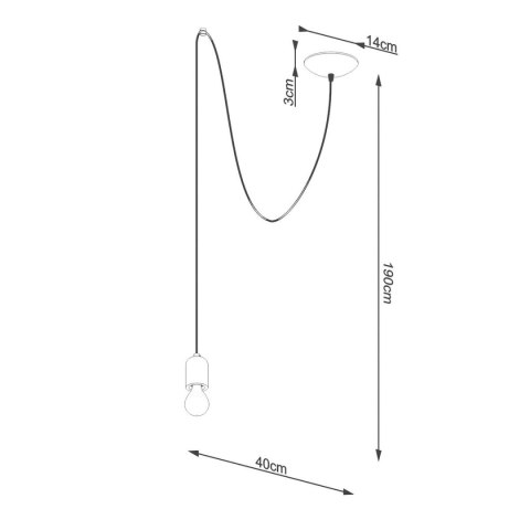 Lampa wisząca NESO 1 LONG Lampa wisząca NESO 1 LONG