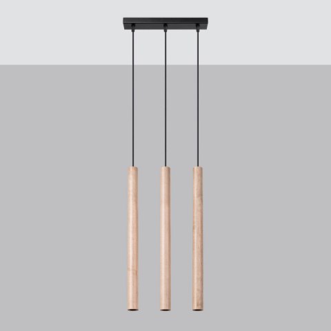Lampa wisząca PASTELO 3L drewno Lampa wisząca PASTELO 3L drewno