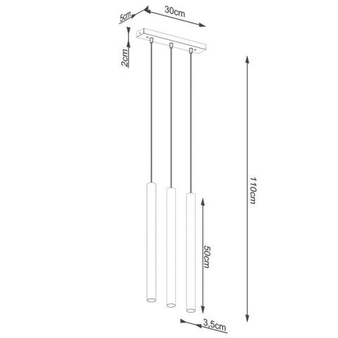 Lampa wisząca PASTELO 3L drewno Lampa wisząca PASTELO 3L drewno