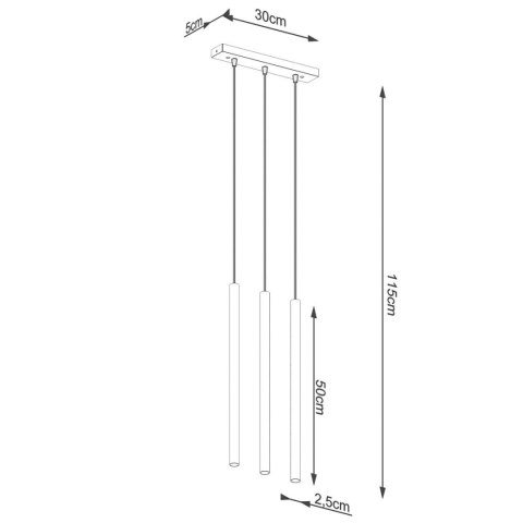 Lampa wisząca PASTELO 3L złota Lampa wisząca PASTELO 3L złota