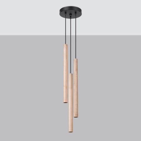 Lampa wisząca PASTELO 3P drewno Lampa wisząca PASTELO 3P drewno