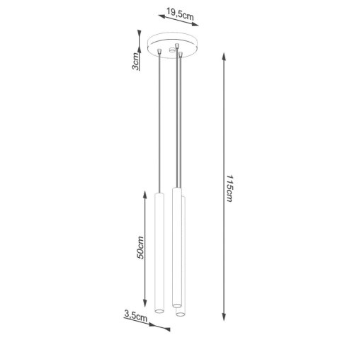 Lampa wisząca PASTELO 3P drewno Lampa wisząca PASTELO 3P drewno