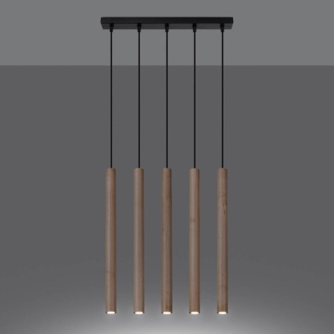 Lampa wisząca PASTELO 5L drewno Lampa wisząca PASTELO 5L drewno