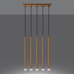 Lampa wisząca PASTELO 5L złota