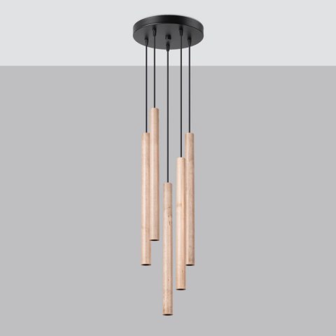 Lampa wisząca PASTELO 5P drewno Lampa wisząca PASTELO 5P drewno