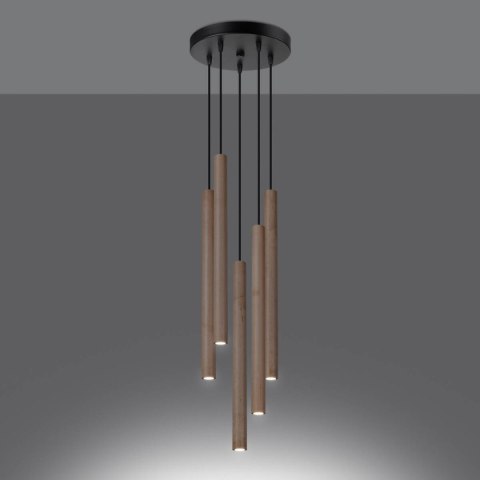 Lampa wisząca PASTELO 5P drewno Lampa wisząca PASTELO 5P drewno