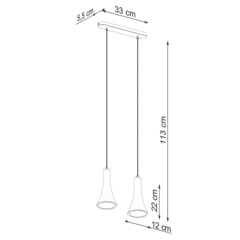 Lampa wisząca REA 2 beton Lampa wisząca REA 2 beton