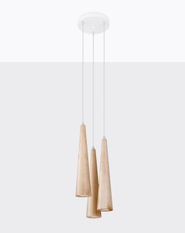 Lampa wisząca SULA 3P naturalne drewno