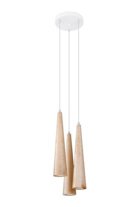 Lampa wisząca SULA 3P naturalne drewno Lampa wisząca SULA 3P naturalne drewno