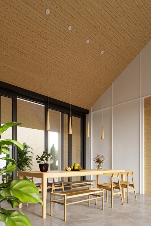 Lampa wisząca SULA 3P naturalne drewno Lampa wisząca SULA 3P naturalne drewno
