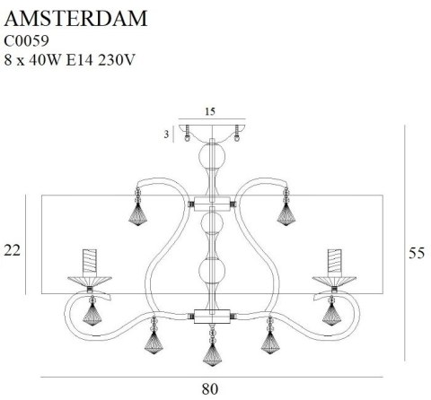 MAXLIGHT C0059 PLAFON AMSTERDAM 80 cm MAXLIGHT C0059 PLAFON AMSTERDAM 80 cm