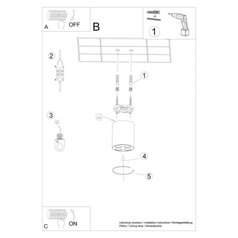 Plafon ZOE czarny LED Plafon ZOE czarny LED