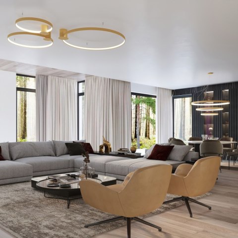 Żyrandol RIO 3 55/78/110 złoty LED 4000K Żyrandol RIO 3 55/78/110 złoty LED 4000K