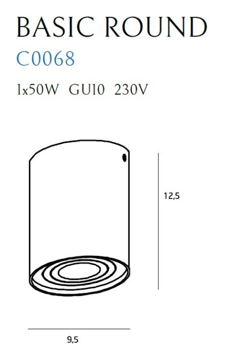 MAXLIGHT C0068 LAMPA SUFITOWA BASIC ROUND CZARNA MAXLIGHT C0068 LAMPA SUFITOWA BASIC ROUND CZARNA