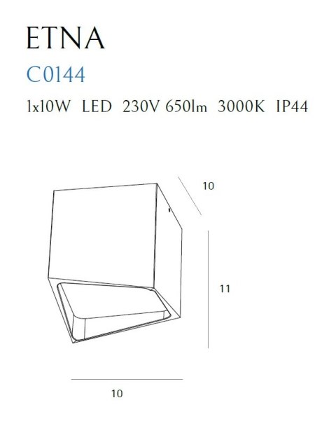 MAXLIGHT C0144 LAMPA SUFITOWA ETNA CZARNA IP44 MAXLIGHT C0144 LAMPA SUFITOWA ETNA CZARNA IP44