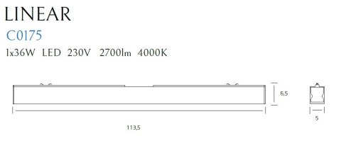 MAXLIGHT C0175 LAMPA SUFITOWA LINEAR BLACK 36W 4000K MAXLIGHT C0175 LAMPA SUFITOWA LINEAR BLACK 36W 4000K