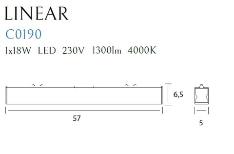 MAXLIGHT C0190 LAMPA SUFITOWA LINEAR BLACK 18W 4000K MAXLIGHT C0190 LAMPA SUFITOWA LINEAR BLACK 18W 4000K