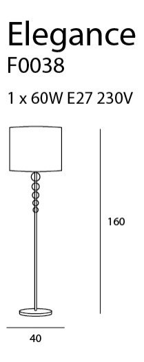 MAXLIGHT F0038 LAMPA PODŁOGOWA ELEGANCE MAXLIGHT F0038 LAMPA PODŁOGOWA ELEGANCE