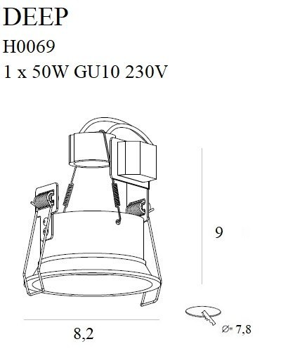MAXLIGHT H0069 OPRAWA WPUSTOWA DEEP BIAŁA GU10 MAXLIGHT H0069 OPRAWA WPUSTOWA DEEP BIAŁA GU10