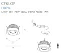 MAXLIGHT H0094 OPRAWA WPUSTOWA CYKLOP BIAŁA IP65